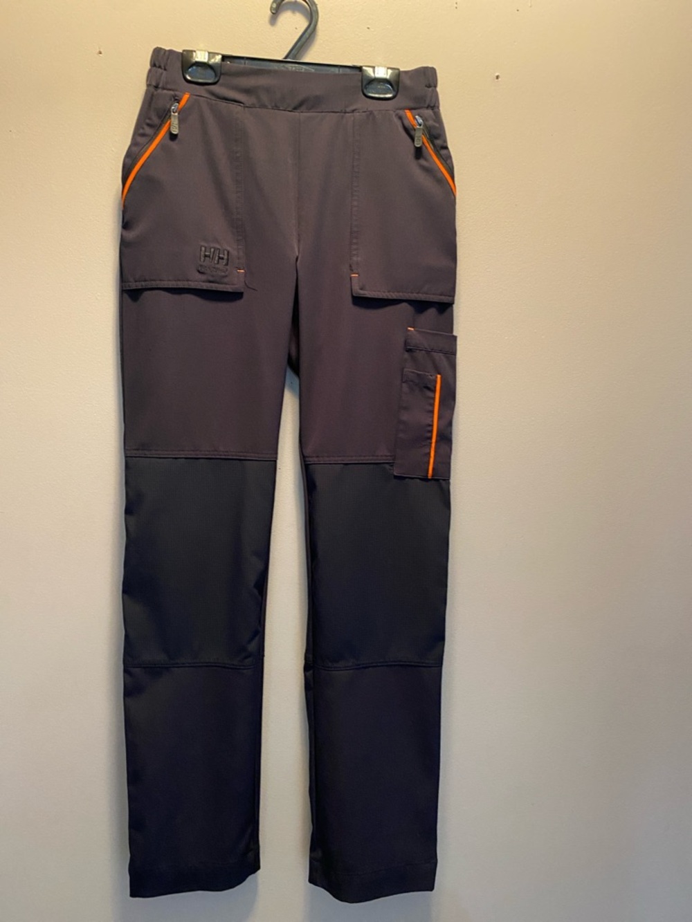 Helly Hansen Black Women’s Scrub Pants with Orange Accents